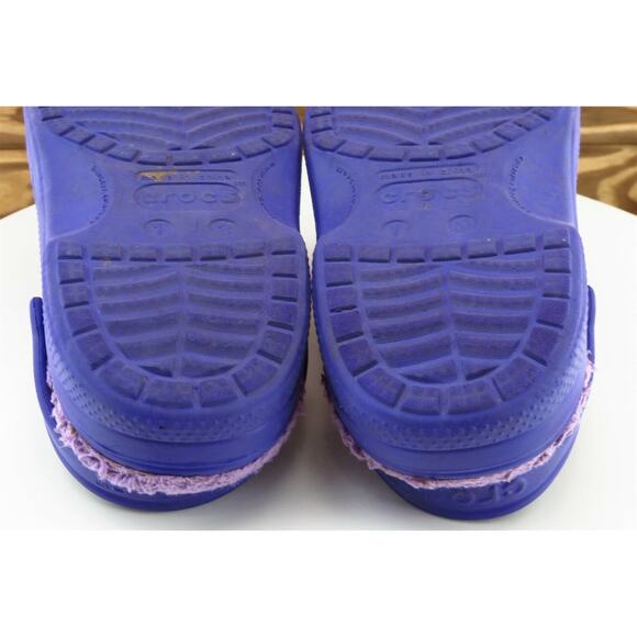 Crocs‎ Youth Girls Shoes Size 3 M Purple Clog Synthetic - Picture 6 of 7